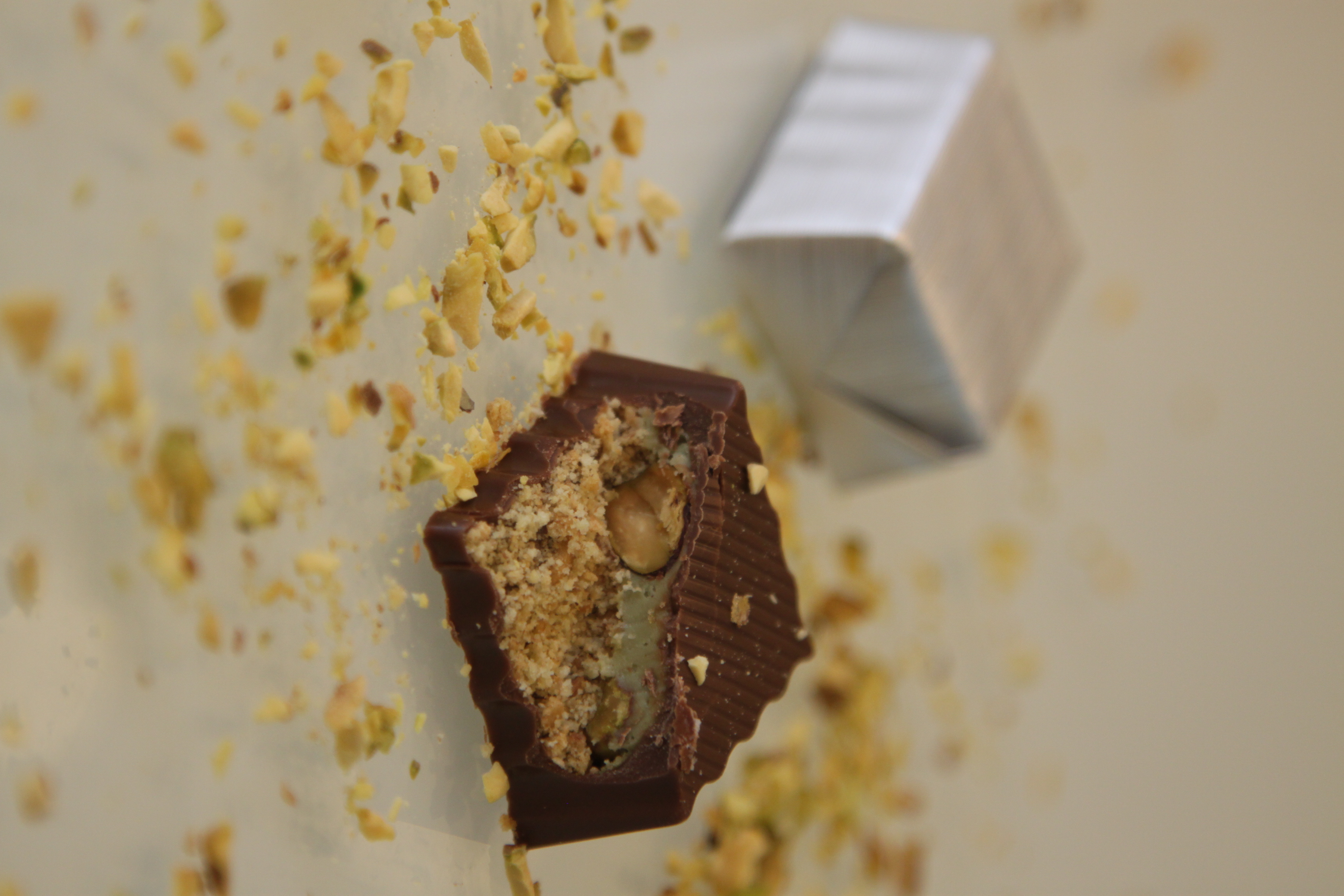 Petalen chocolate trio — three varieties in editorial float composition